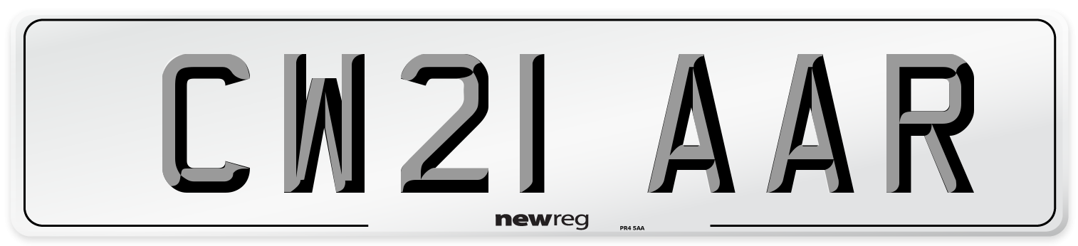 CW21 AAR Number Plate from New Reg